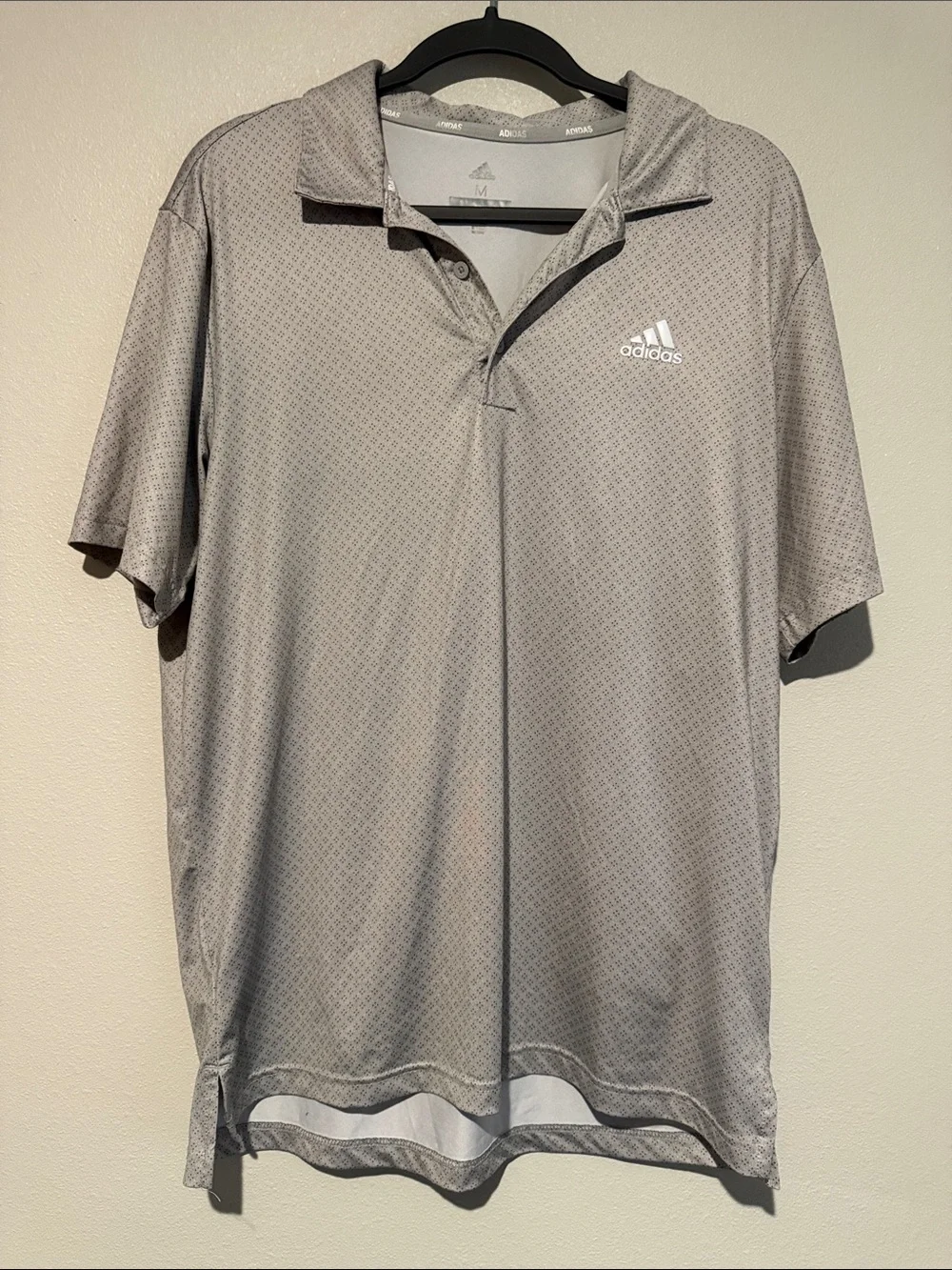 adidas Light Gray Men’s Performance Polo